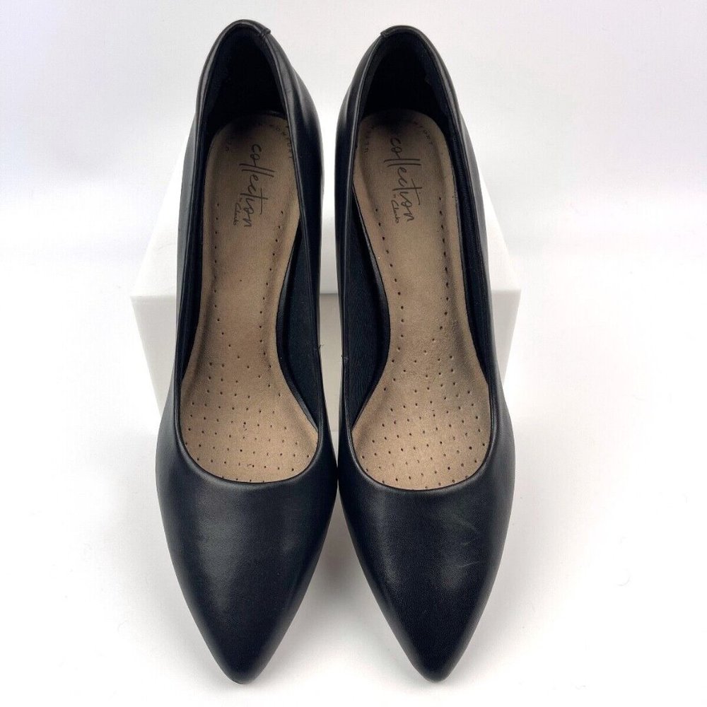Clark Women's Collection Linvale Jerica Pump Shoes Faux Leather Black - Size 10M